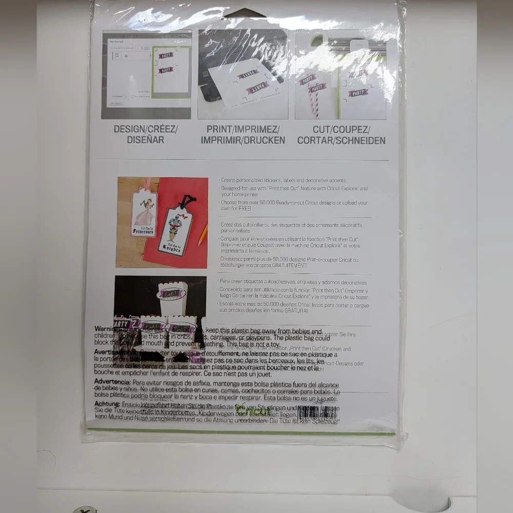 Cricut Printable Sticker Paper – 12 Sheets – New in Package